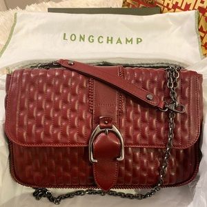 Longchamp Lambskin Medium Amazone Shoulder Bag